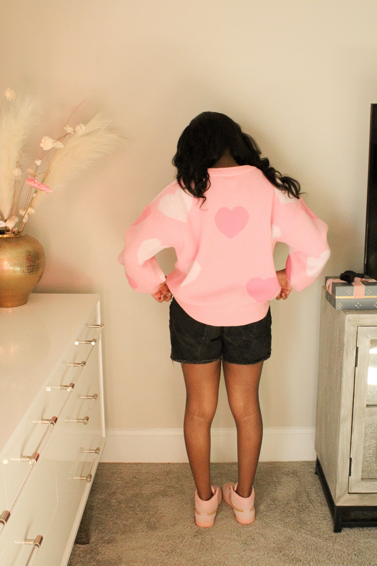 Lillilove Pink Lite Knitted Women's Sweater