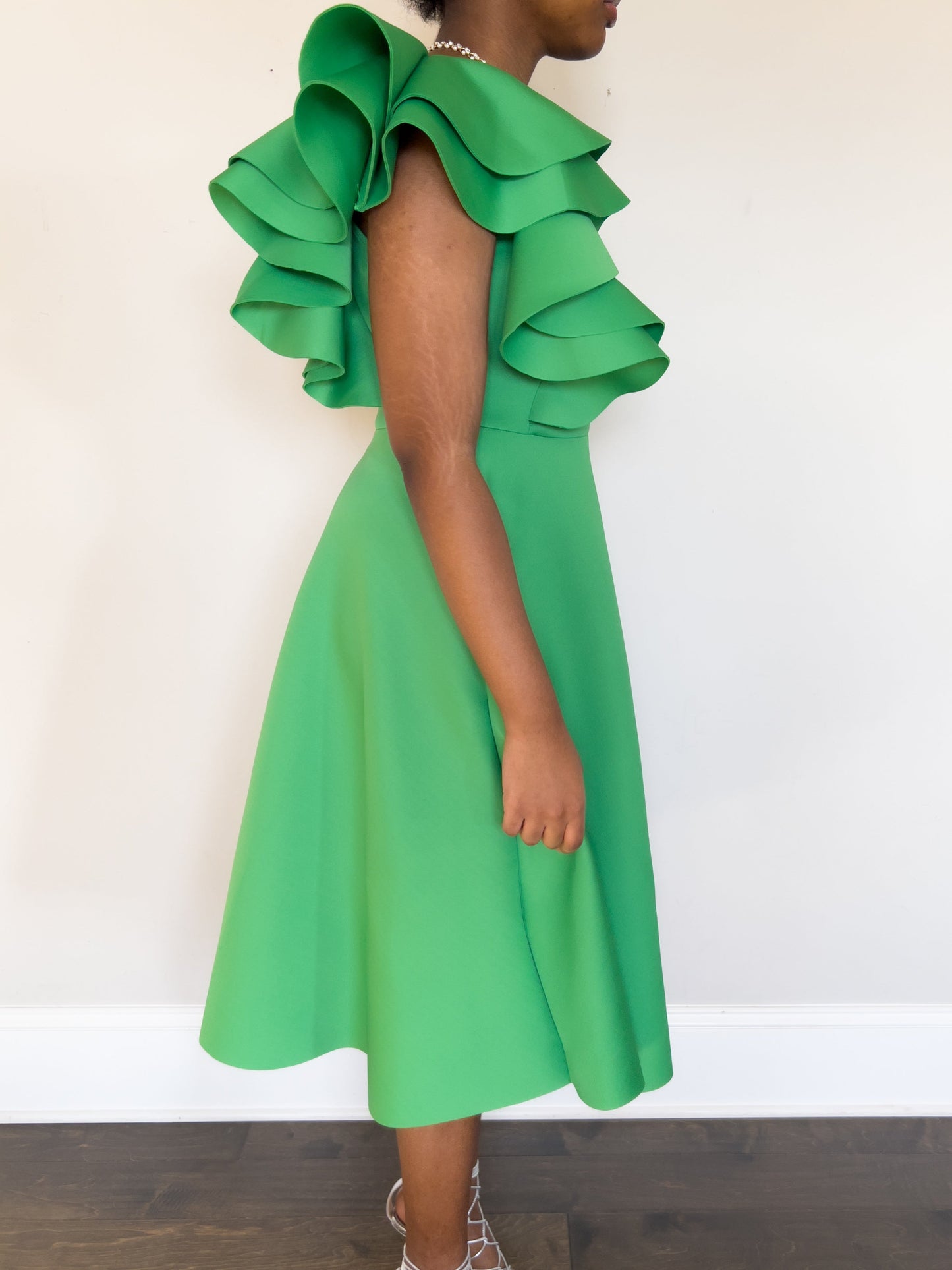 Cali Women's One-shoulder Green Dress